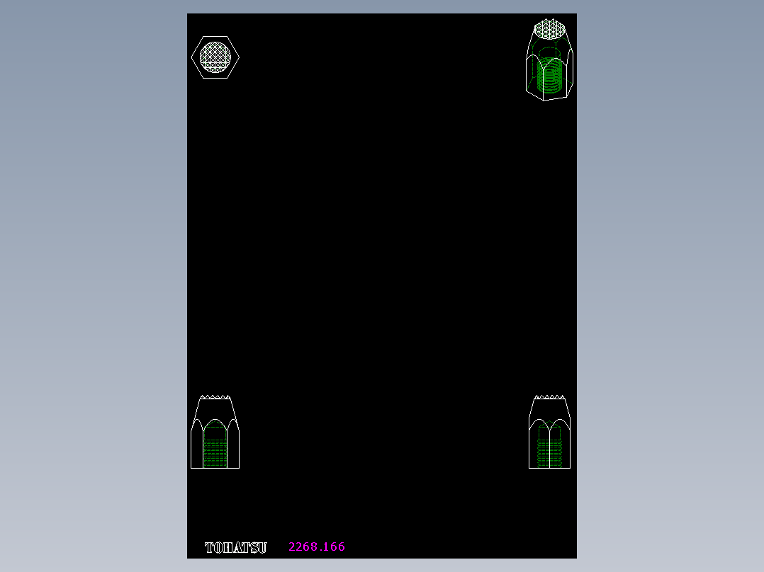 定位配件2268(C)-2D多系列多零件图纸模型