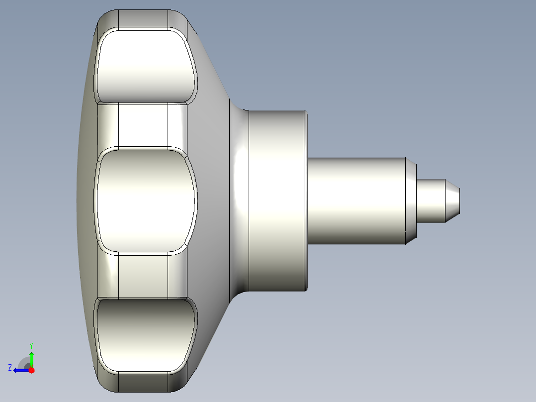 分割定位柱(無卡鎖)1087-3D多系列多零件图纸模型右视图