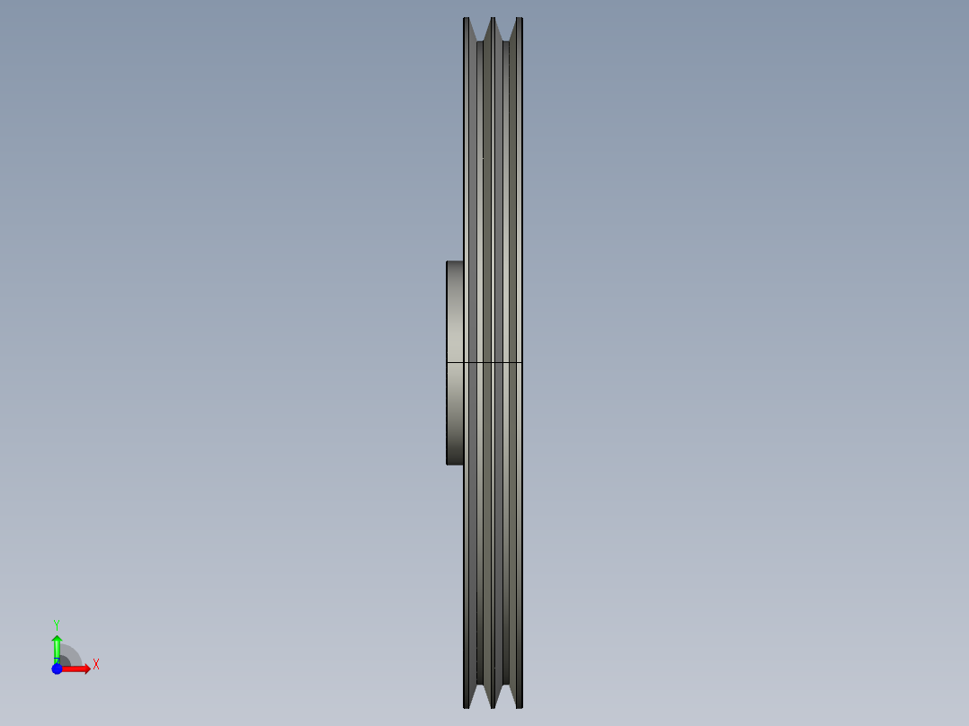 滑轮 SPA-400--stp三维 3d模型设计图前视图