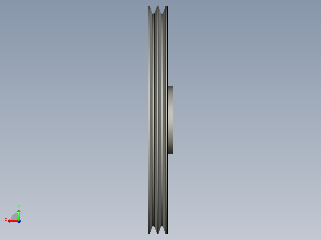 滑轮 SPA-400--stp三维 3d模型设计图后视图