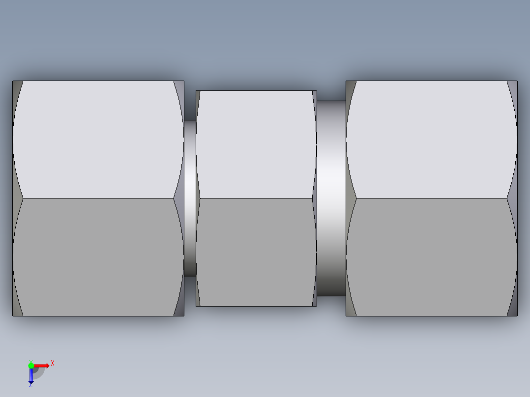 卡套式工业通用硬管接头EO_Distance_piece_adapter_DA12S71俯视图