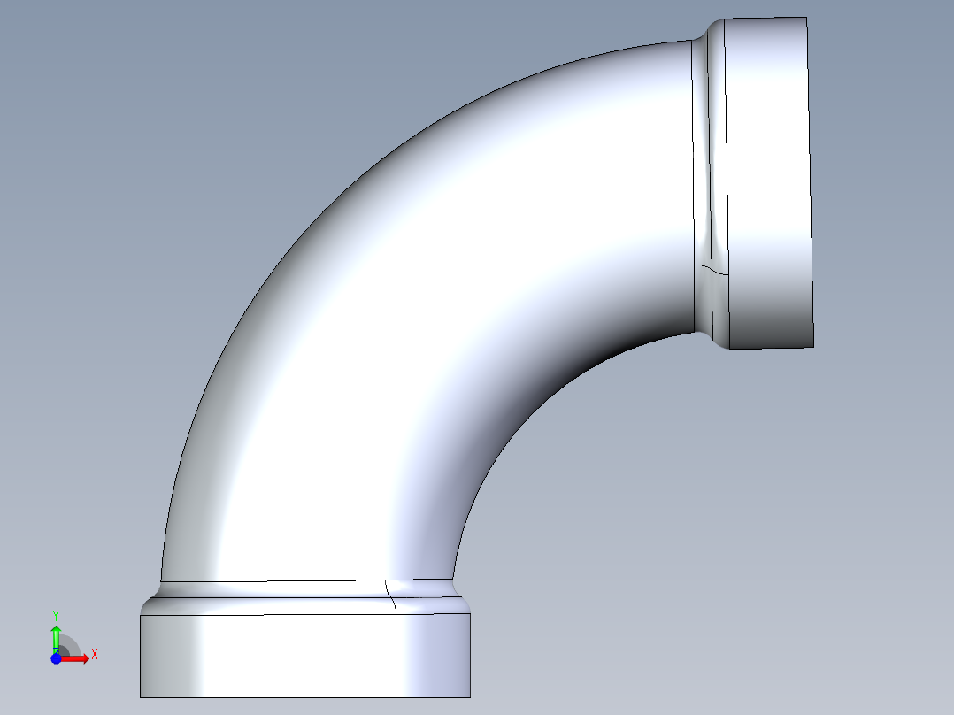 船舶管路系统S2_SeaDrainPLUS_1-4LongBend-SxS_37E162702_2in Sea Drain Plus - 91.2 Long Sweep - SxS前视图