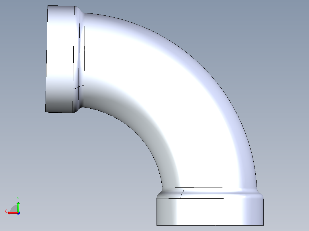 船舶管路系统S2_SeaDrainPLUS_1-4LongBend-SxS_37E162702_2in Sea Drain Plus - 91.2 Long Sweep - SxS后视图