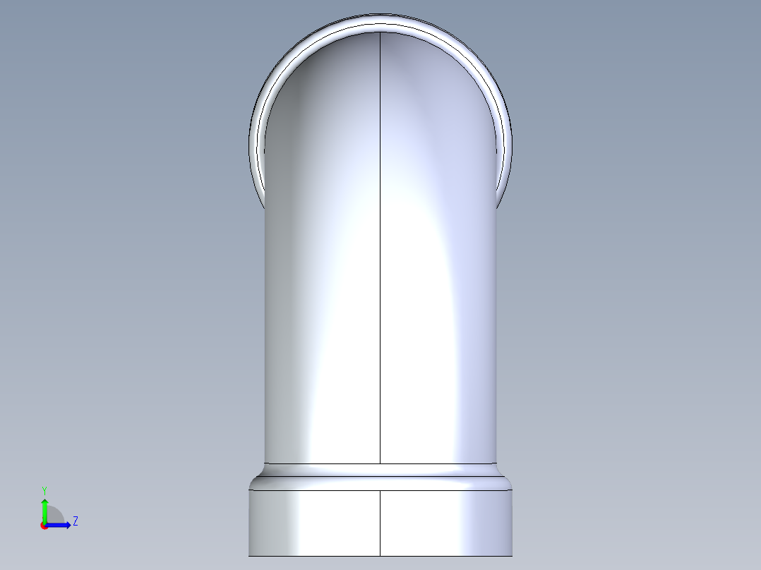 船舶管路系统S2_SeaDrainPLUS_1-4LongBend-SxS_37E162702_2in Sea Drain Plus - 91.2 Long Sweep - SxS左视图