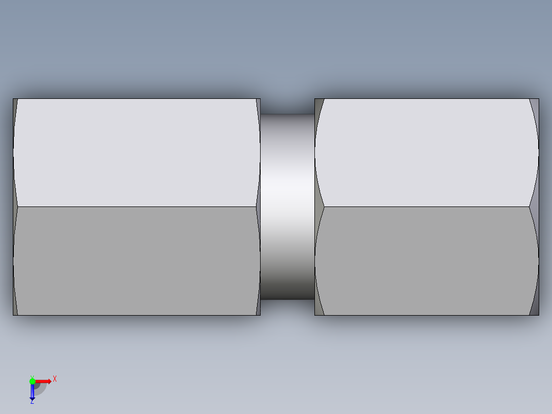 卡套式工业通用硬管接头EO_Swivel_connector_GAI06LRCF俯视图