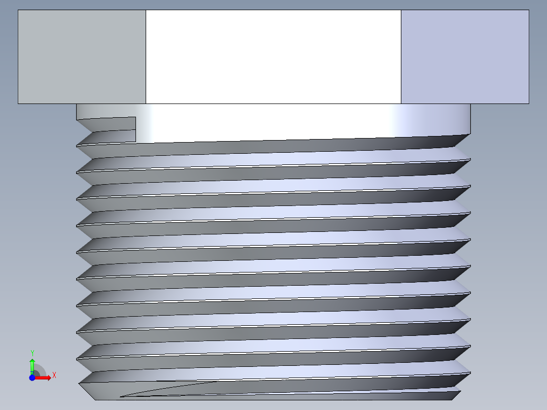 聚氯乙烯配件22-Sch80_Plug_MPT_850-007_0.75in前视图