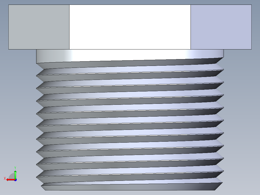 聚氯乙烯配件22-Sch80_Plug_MPT_850-007_0.75in后视图