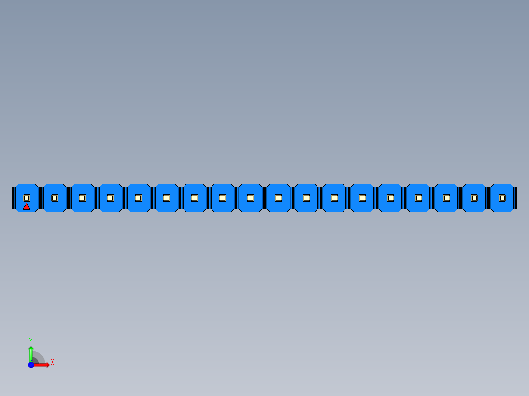 彩色公头100mil（2.54mm）系列-DS1021_blue_1x18p_100mil_Type1_rev1.0前视图