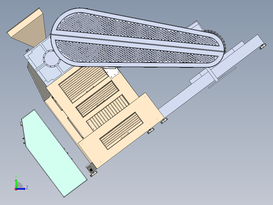 Extruder pellet machine挤出机颗粒机3D数模图纸 STP x_b格式左视图