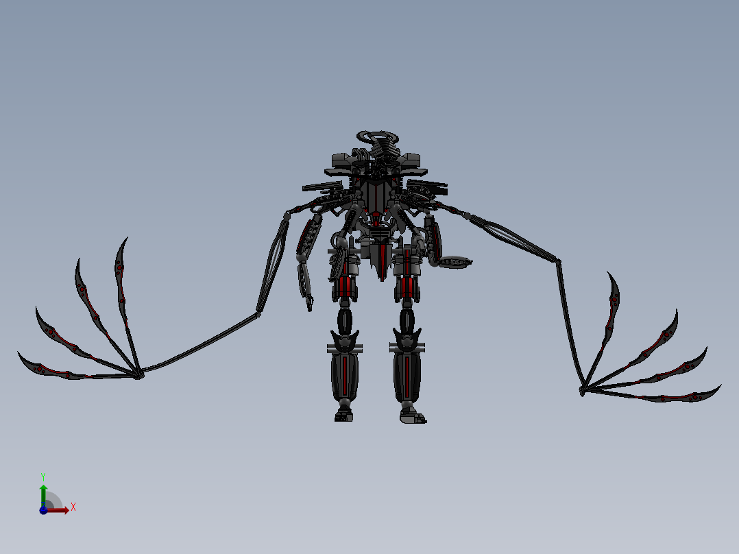 高科技天使机器人前视图