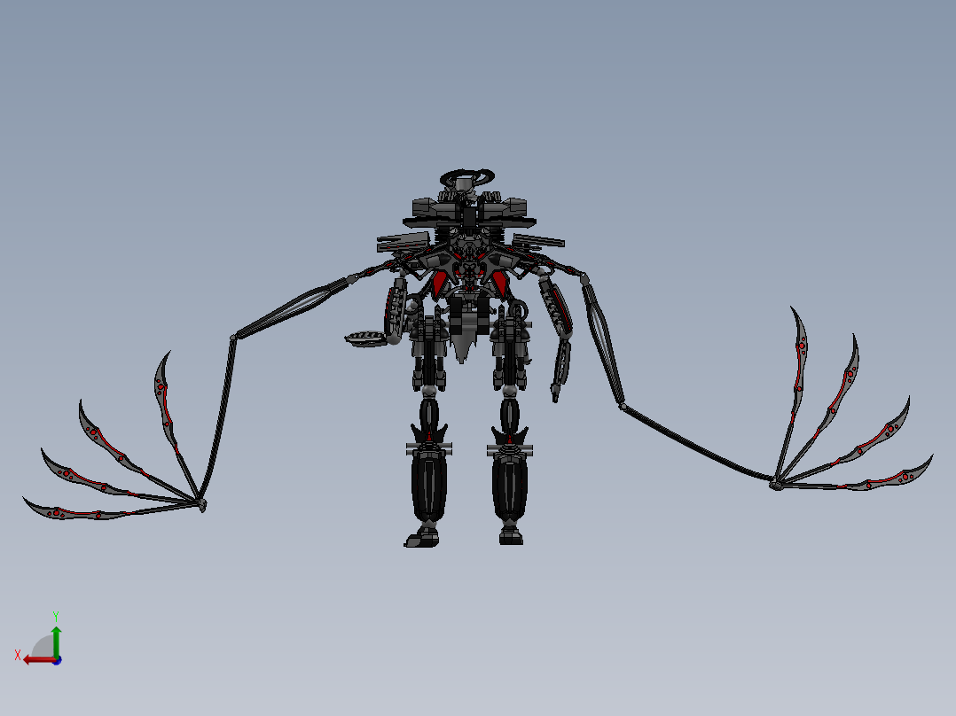 高科技天使机器人后视图