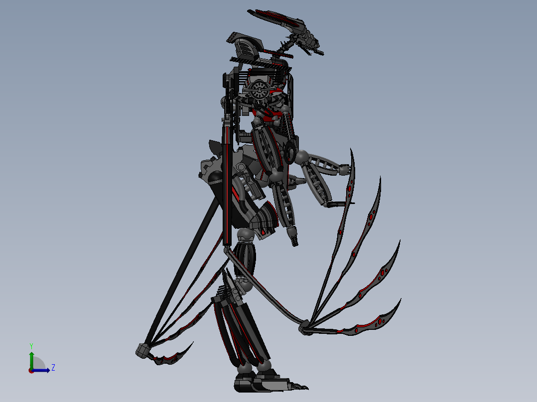 高科技天使机器人左视图