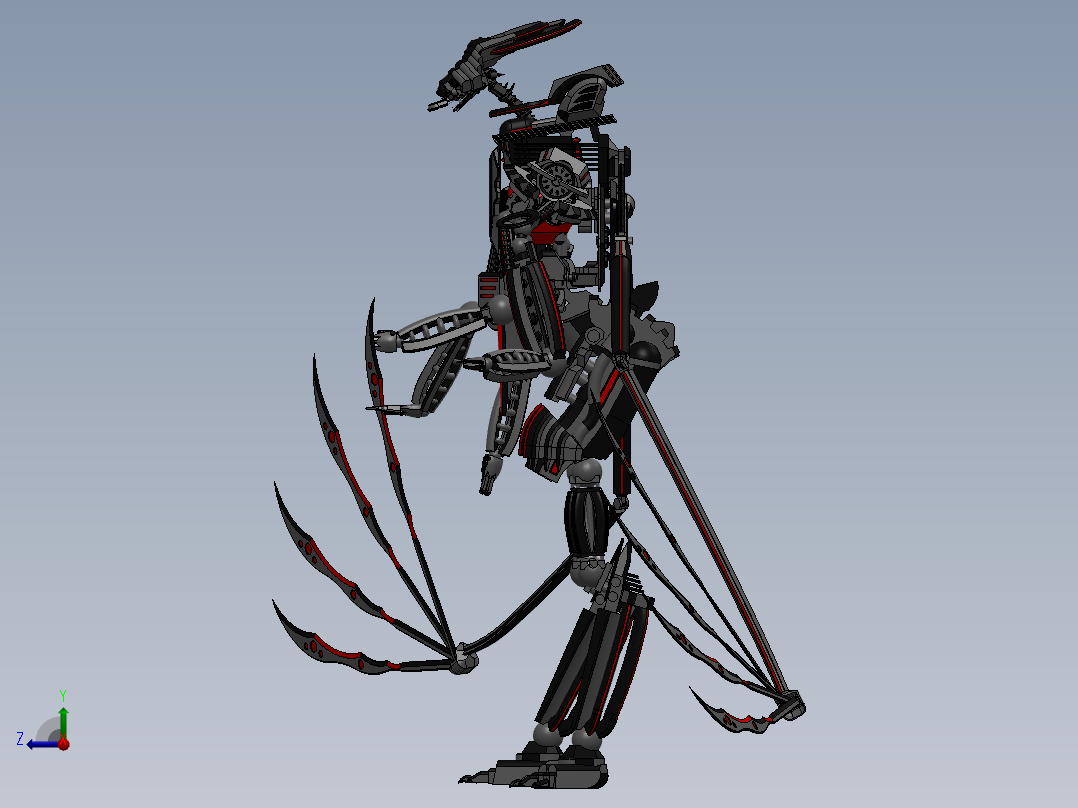 高科技天使机器人右视图