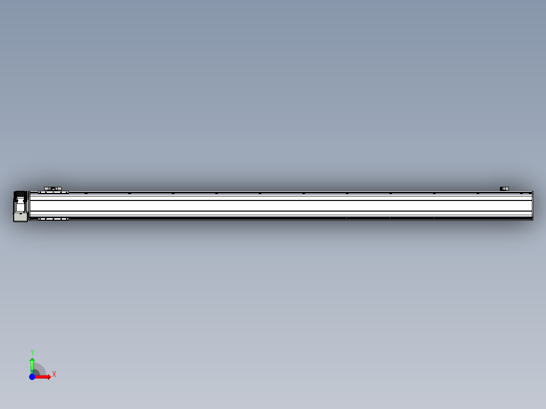 同步带滑台-半封闭B13H-L45-S2050-LU-P40-D3前视图