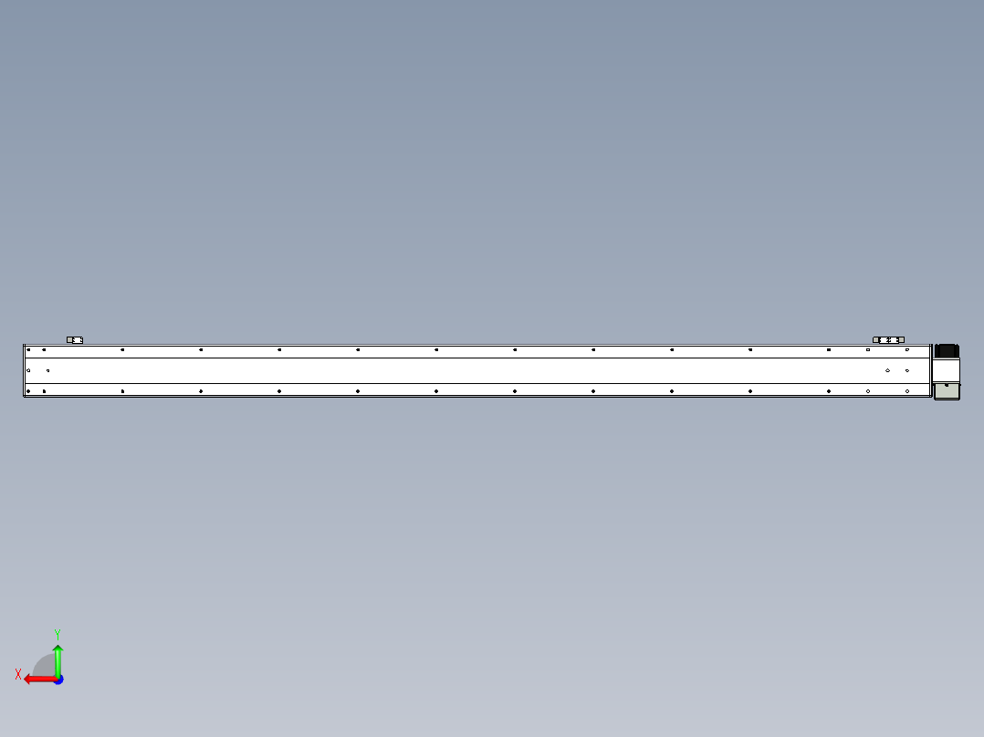 同步带滑台-半封闭B13H-L45-S2050-LU-P40-D3后视图