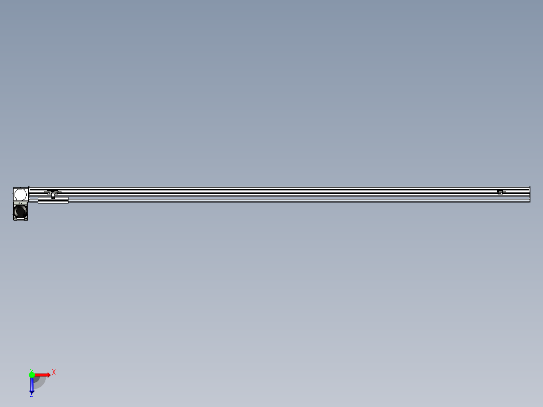 同步带滑台-半封闭B13H-L45-S2050-LU-P40-D3俯视图