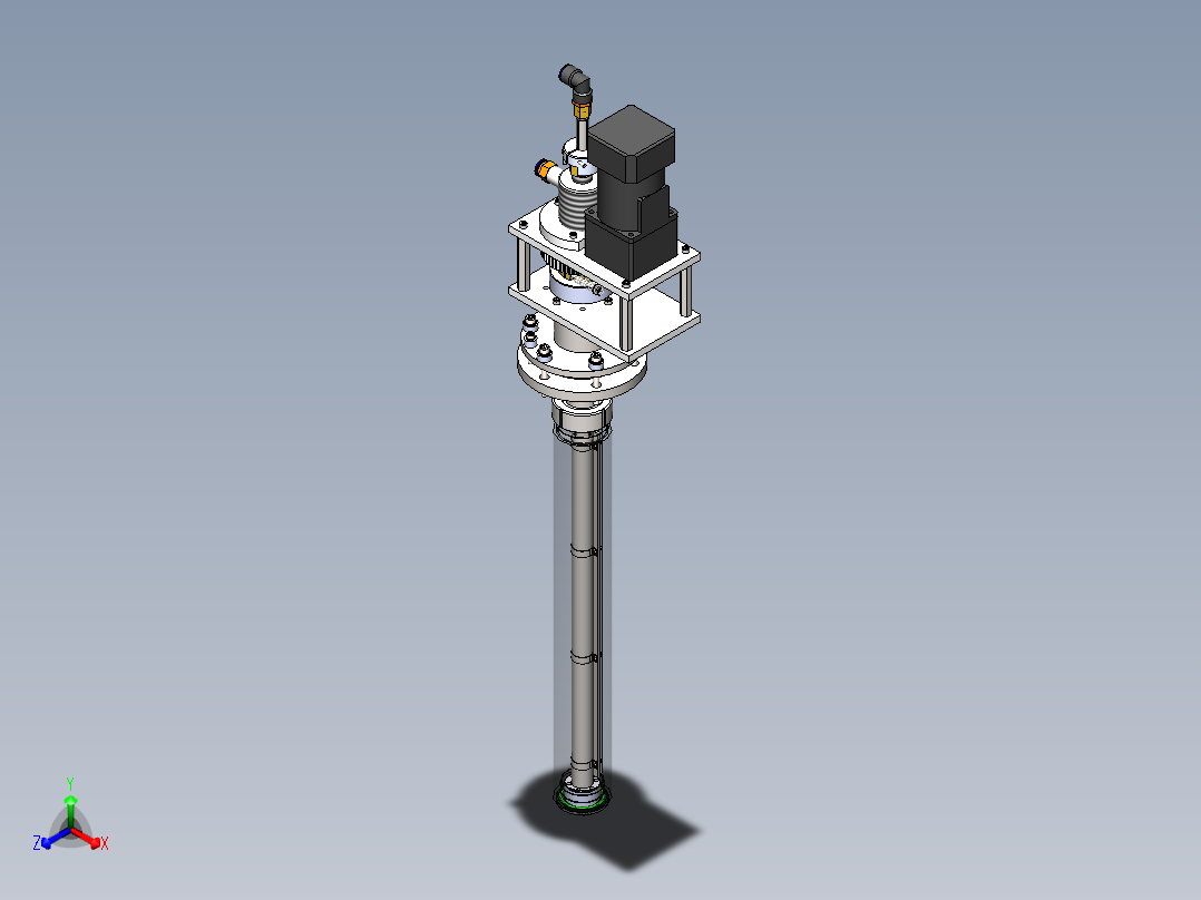 旋转式圆柱形磁控溅射靶1251064正等轴测图