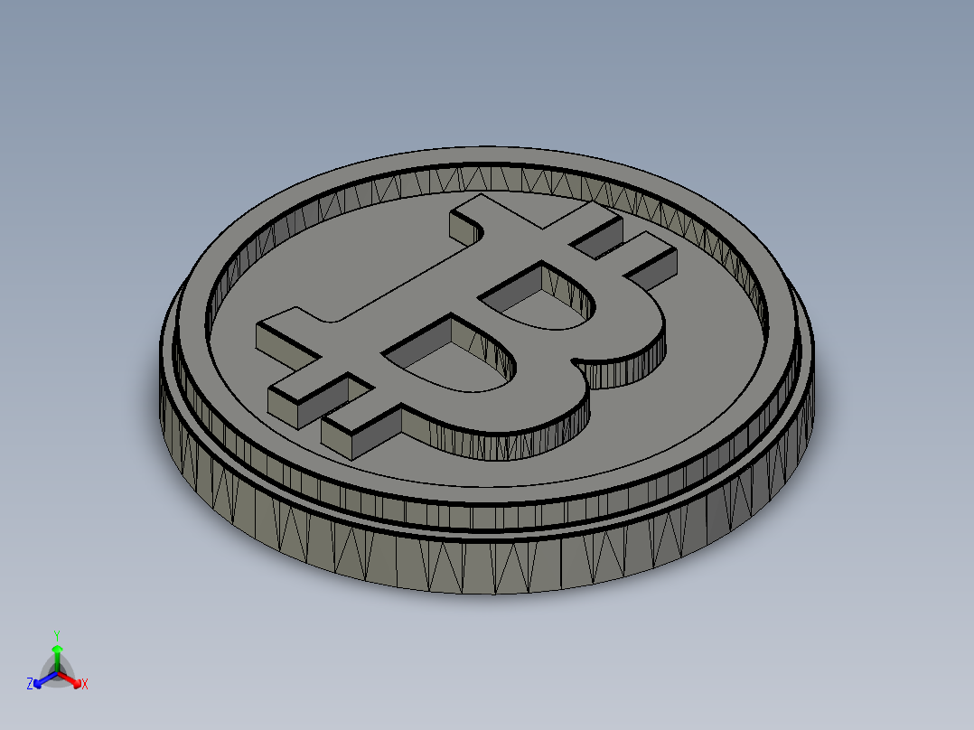 比特币3d打印正等轴测图