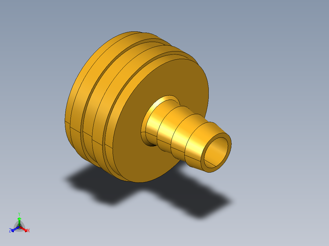 水管接头Swivel Connector Female Garden Hose to Hose Barb 90GH-12-6正等轴测图