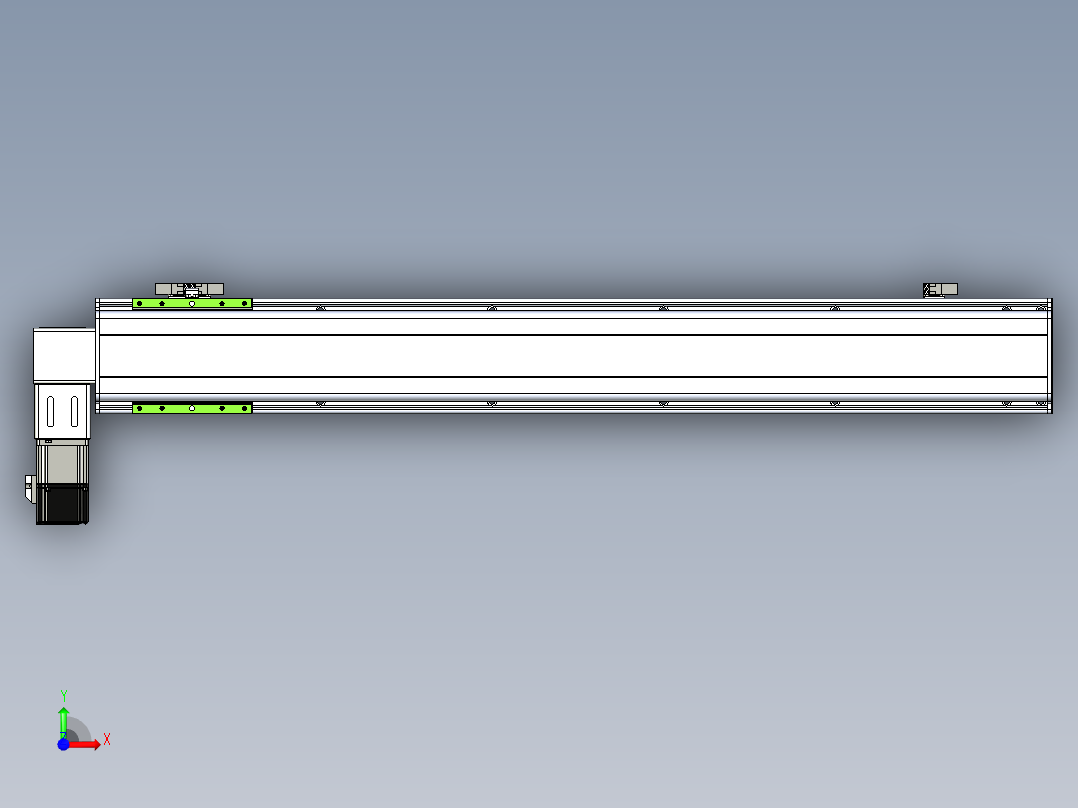同步带滑台-半封闭B13-L90-S850-L-P40-D3前视图