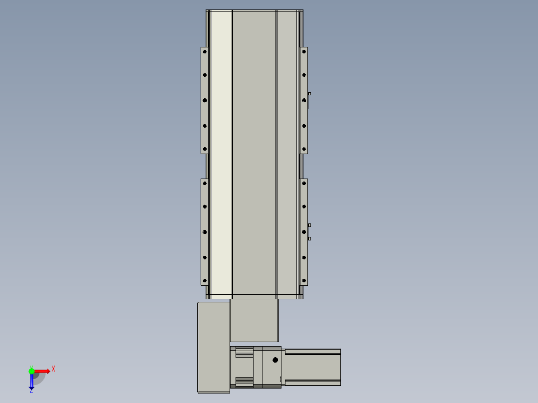 直线模组LHB21-L40-S250-BL设计图纸俯视图