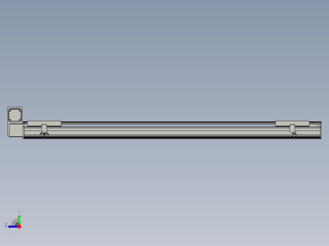 直线模组LHB21-L40-S1650-LU设计图纸右视图