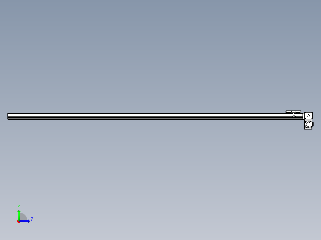 同步带全封闭直线模组TPA-HCB-105D-90-L2300-RP-Y-P20-N3左视图