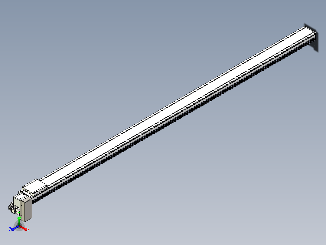 同步带全封闭直线模组TPA-HCB-105D-90-L2300-RP-Y-P20-N3正等轴测图