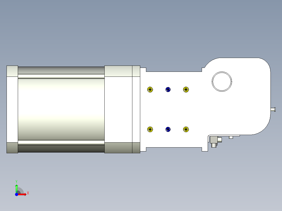 德克斯TUNKERS气缸数模KS_200_2_A00_T12_60GRAD前视图