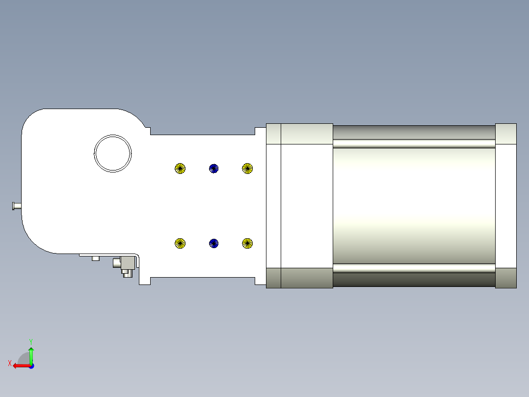 德克斯TUNKERS气缸数模KS_200_2_A00_T12_60GRAD后视图