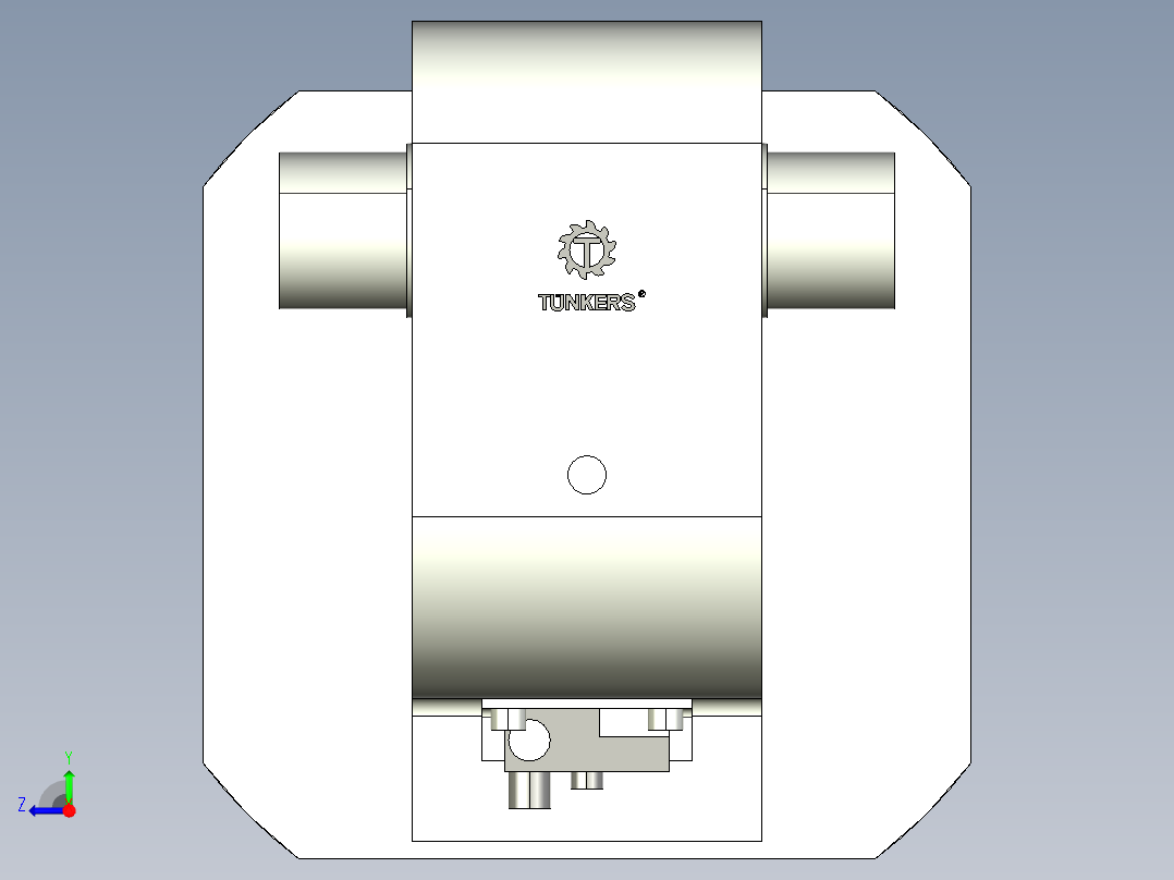 德克斯TUNKERS气缸数模KS_200_2_A00_T12_60GRAD右视图