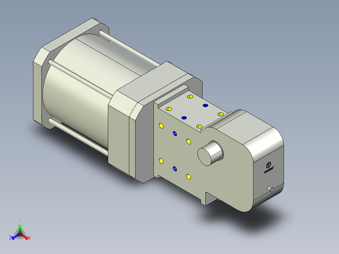 德克斯TUNKERS气缸数模KS_200_2_A00_T12_60GRAD正等轴测图