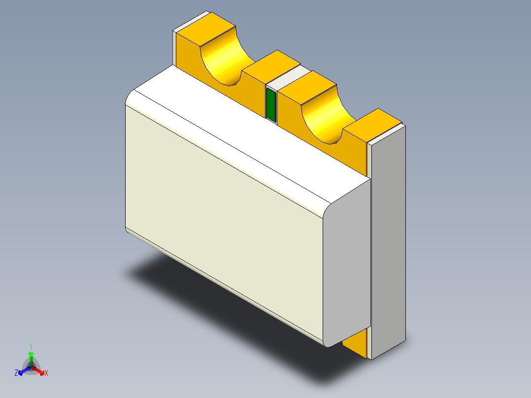 芯片LED的SMD封装0603和0606，高度0.7毫米。单色、双色和三色版本正等轴测图