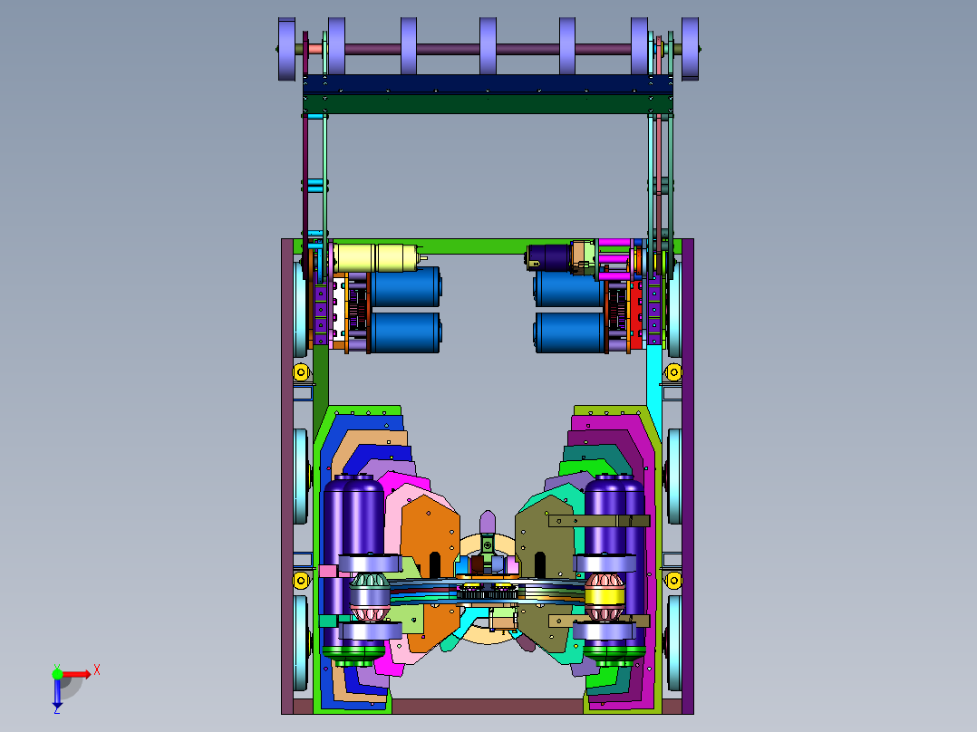 球场自动集球机器人俯视图