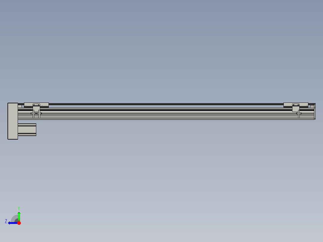 直线模组WG-LHA12-S1250-D设计图纸右视图