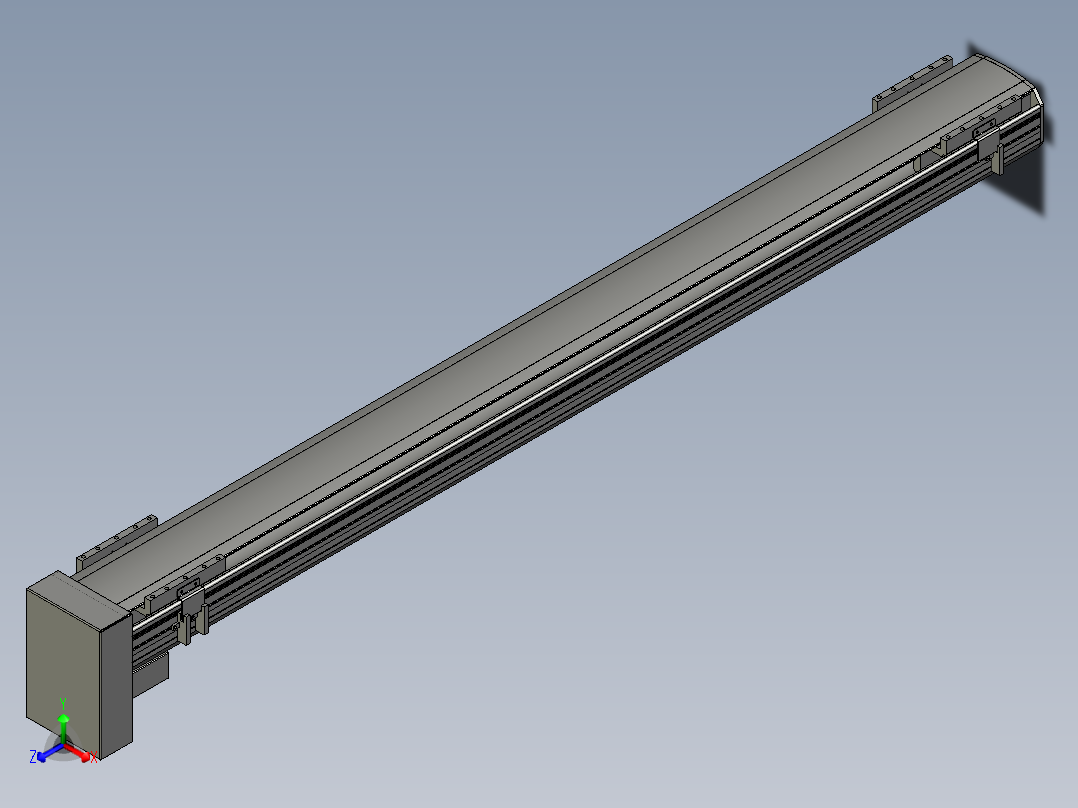 直线模组WG-LHA12-S1250-D设计图纸正等轴测图