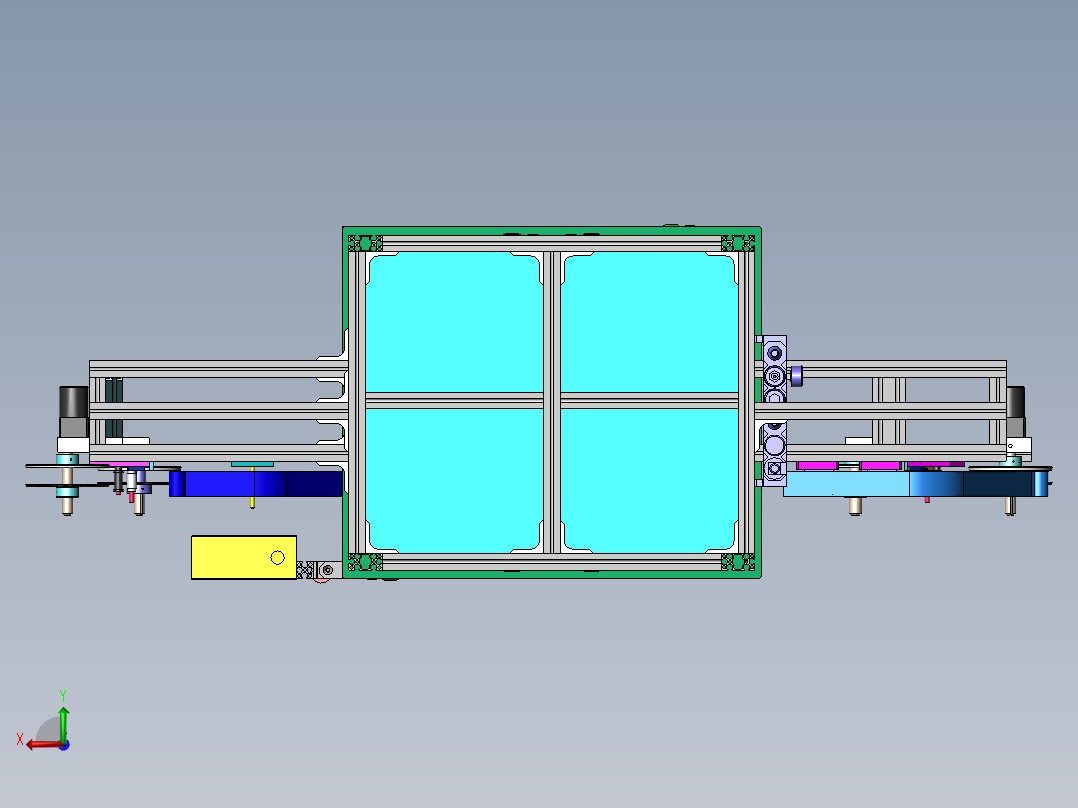 凸轮压入裁切机3D模型后视图