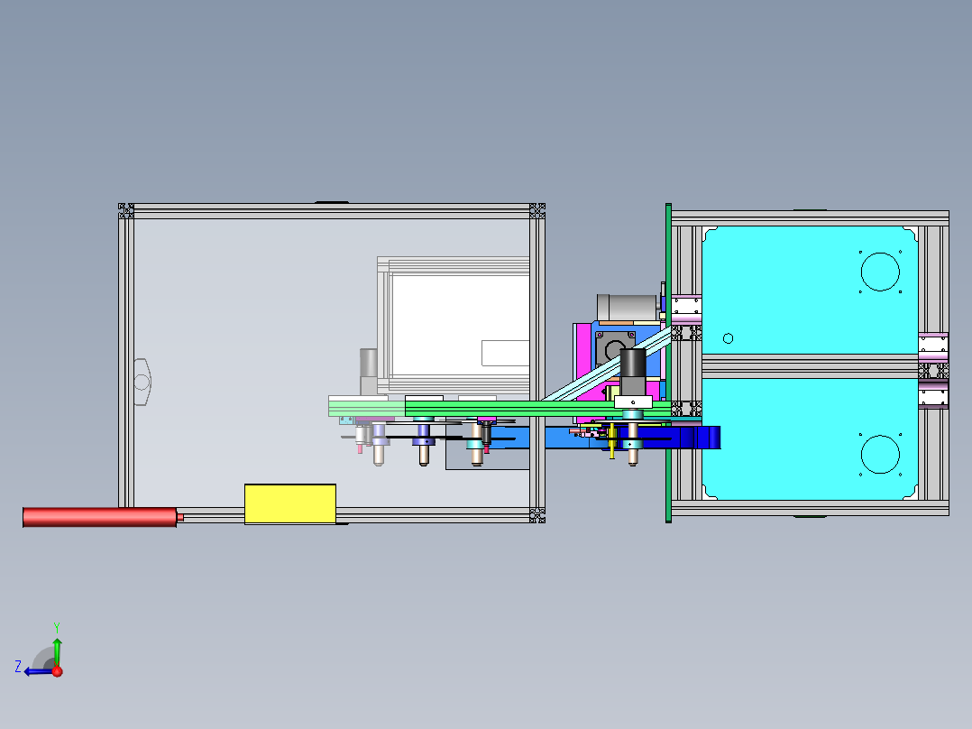 凸轮压入裁切机3D模型右视图