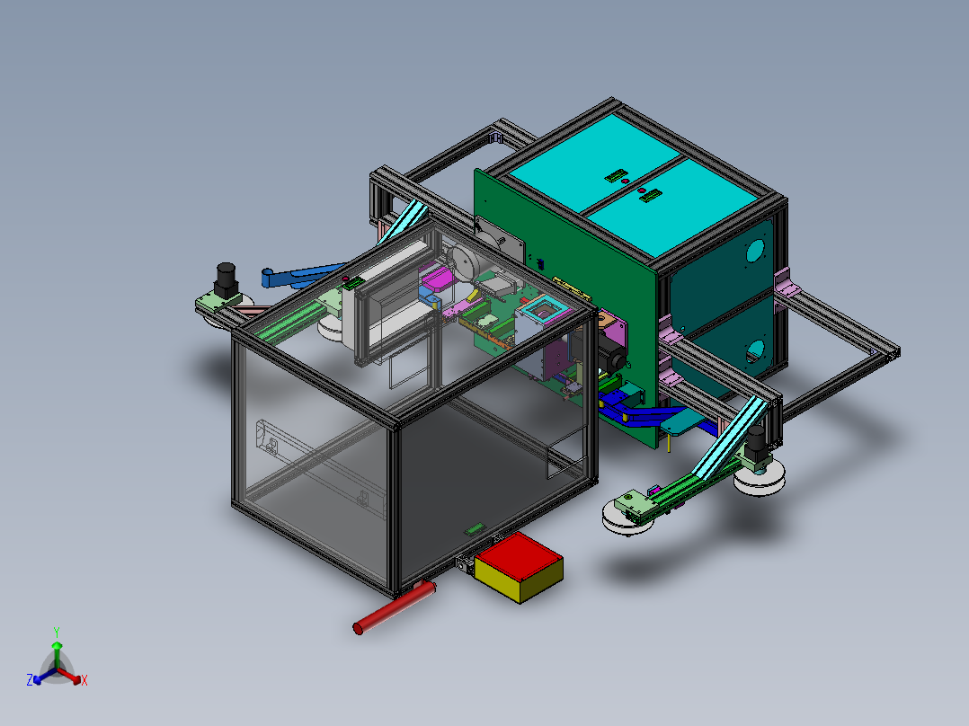 凸轮压入裁切机3D模型正等轴测图
