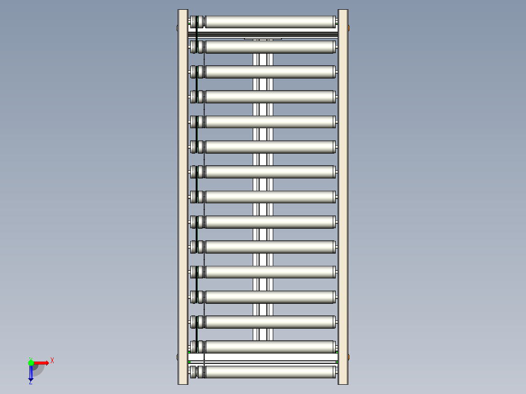 LE-O形带滚筒输送线俯视图