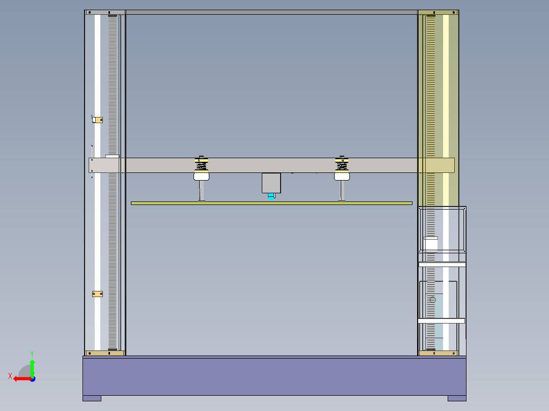 纸箱抗压机（sw20可编辑+工程图）后视图