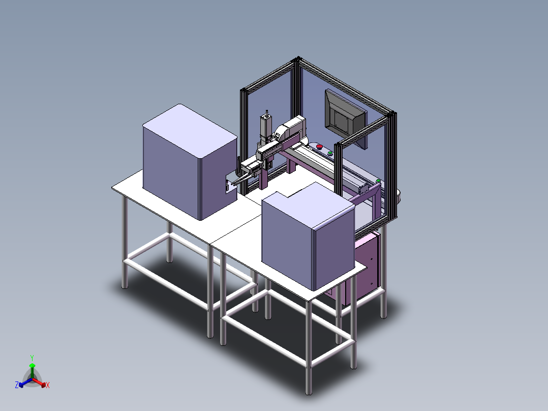 试管自动装载机sw22正等轴测图