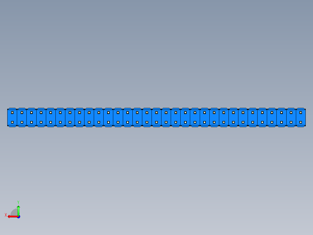 彩色公头100mil（2.54mm）系列-DS1021_blue_2x31p_100mil_Type19_rev1.0后视图