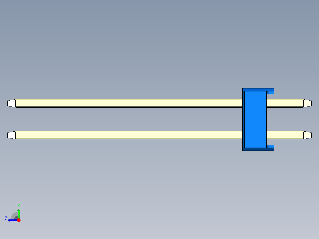 彩色公头100mil（2.54mm）系列-DS1021_blue_2x31p_100mil_Type19_rev1.0右视图