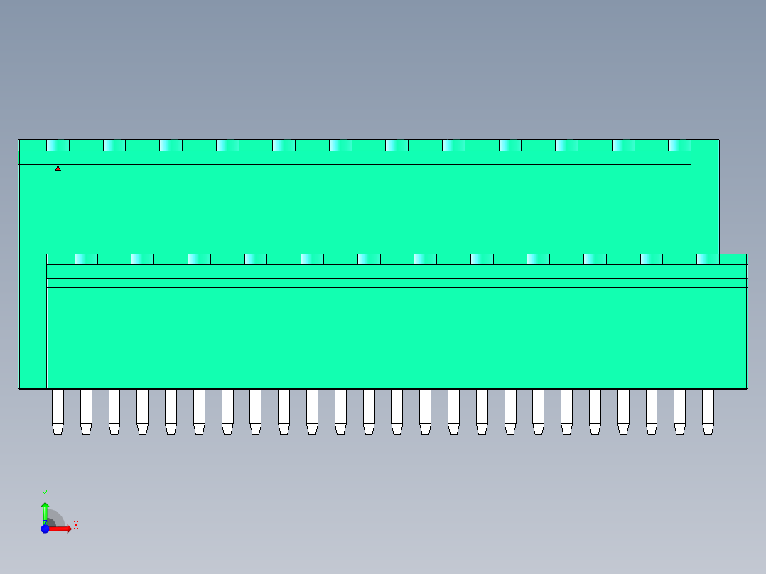 DEGSON 2EDG 系列 5.0mm 可插拔接线端子组-2EDGVTC-5.0-24P-14-00AH前视图
