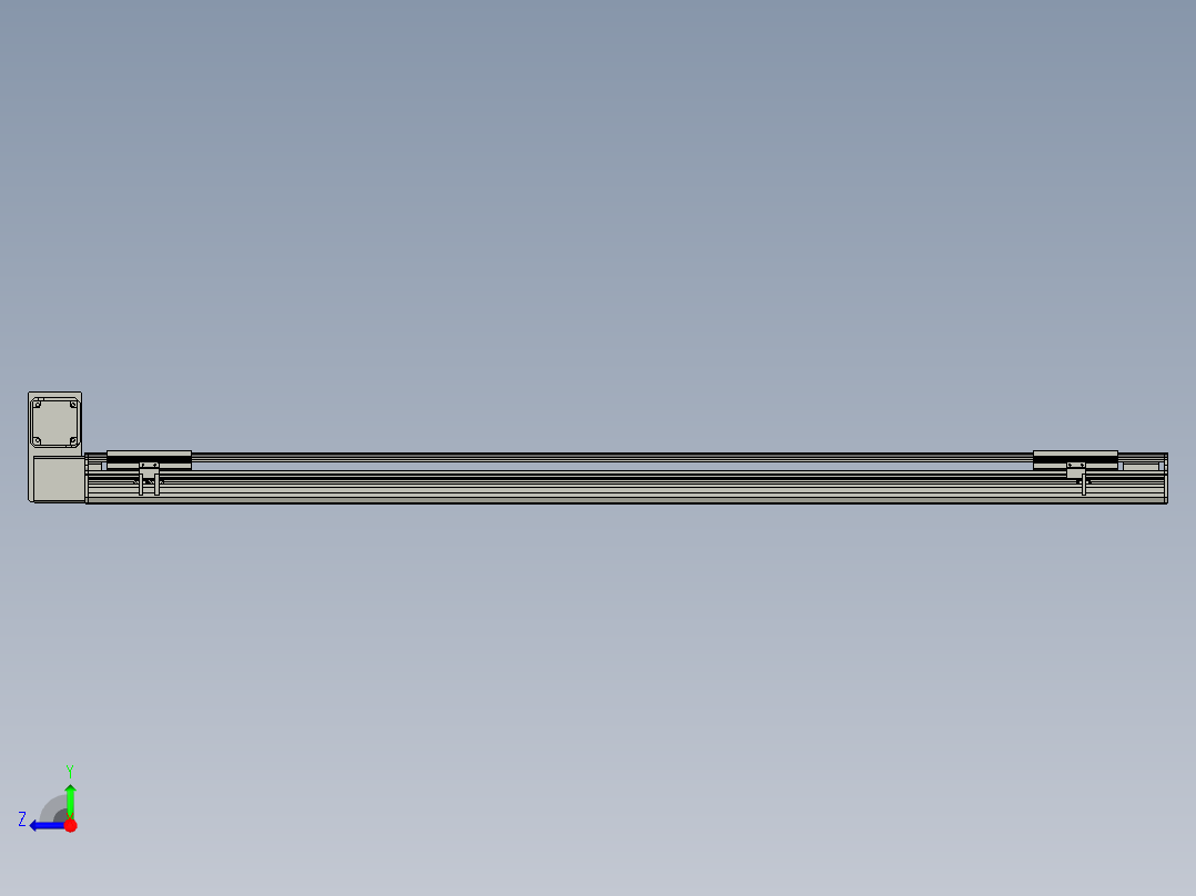 直线模组LHB17-L40-S1650-LU设计图纸右视图