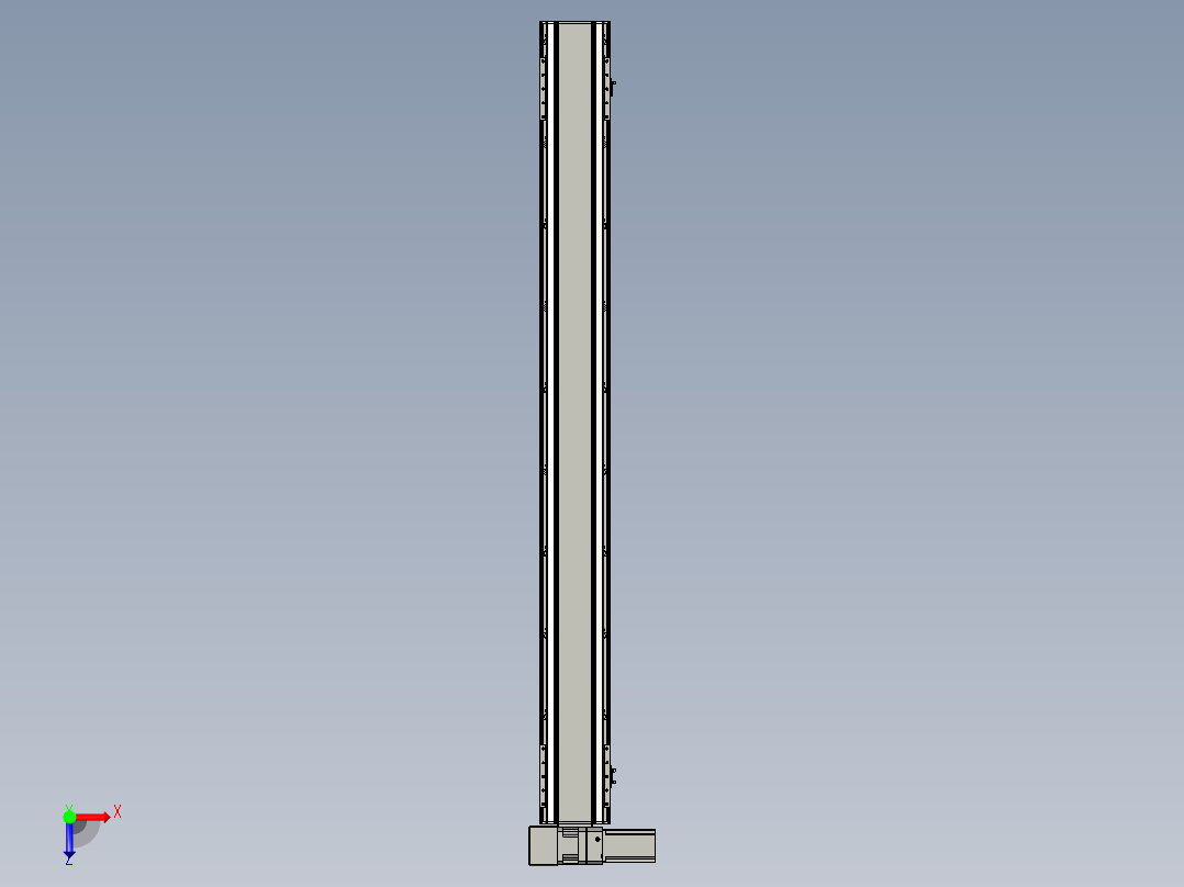 直线模组LHB17-L40-S1650-LU设计图纸俯视图