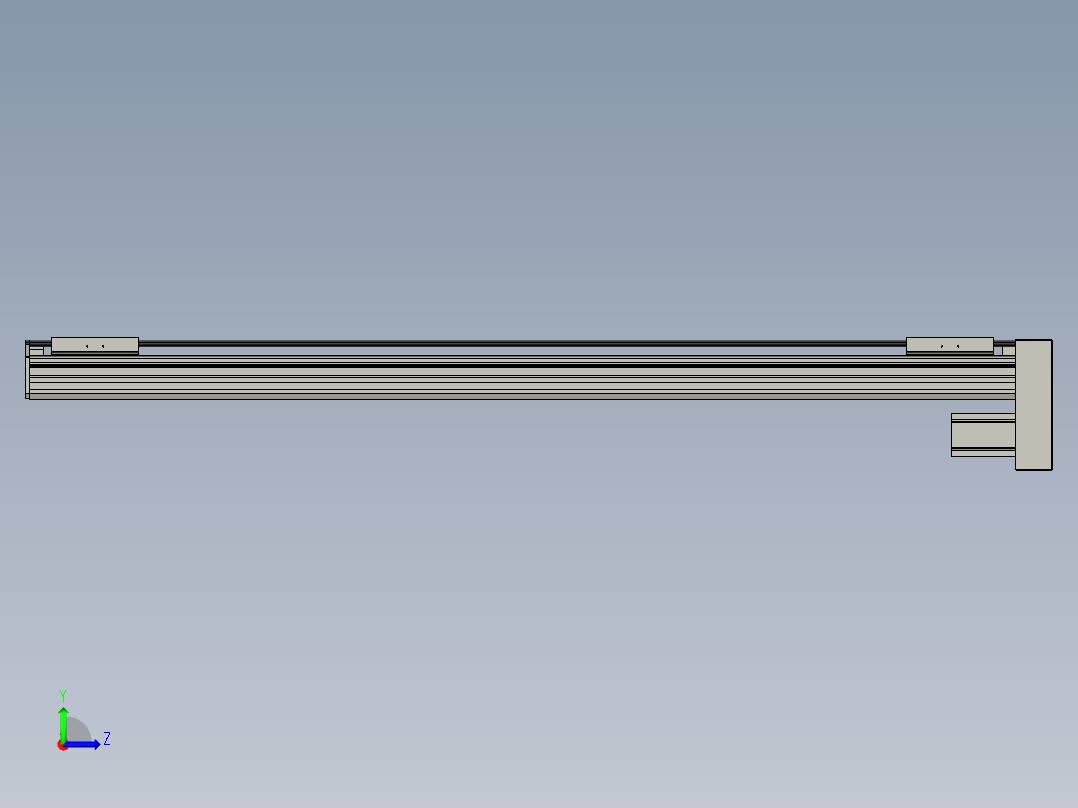 直线模组WG-LHA12-S1150-D设计图纸左视图