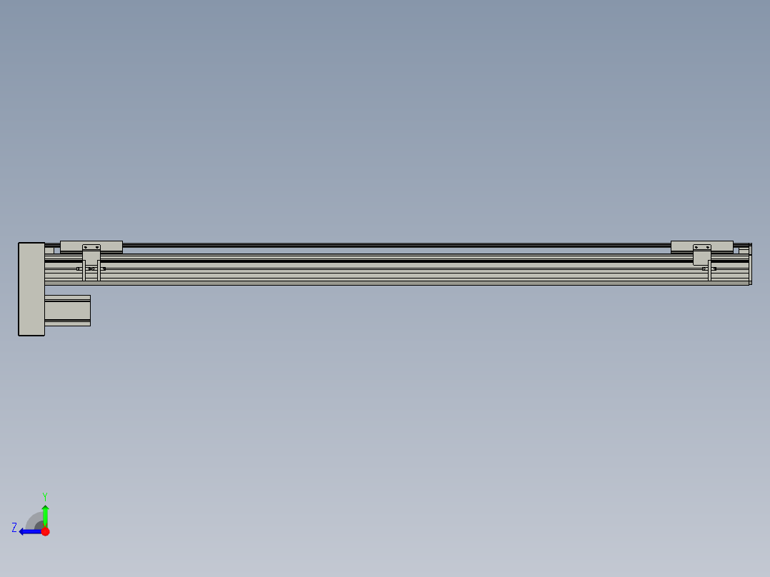 直线模组WG-LHA12-S1150-D设计图纸右视图