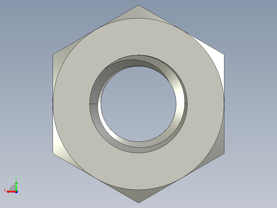 公制六角螺母-Metric Hex Nuts M4 x 0.7mm Thread后视图